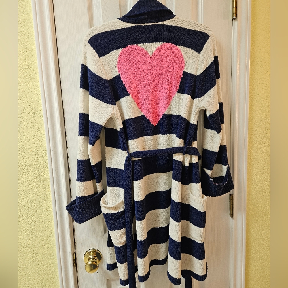 Betsey Johnson Striped Heart Robe